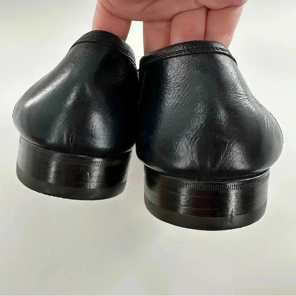 Bally mens dress shoes 12 black leather tassel penny loafers vintage 89s 90s main image 10